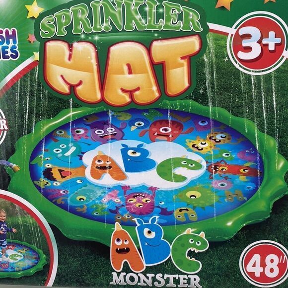 🔥splash buddies sprinkler mat Abc monster  48”New - Picture 5 of 6